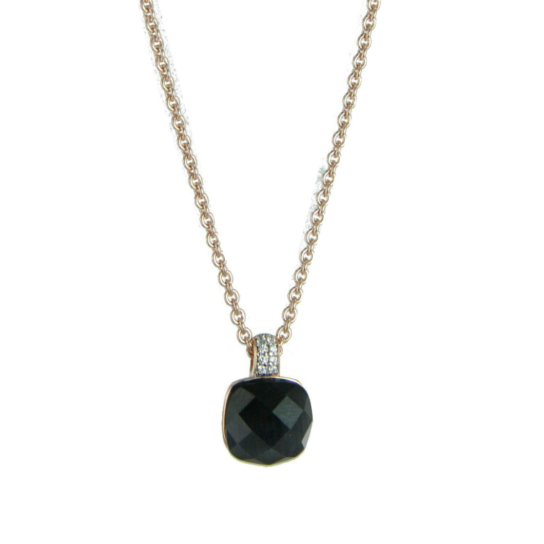 Esprit Damen Kette Collier Silber Rotgold ESNL92886B420