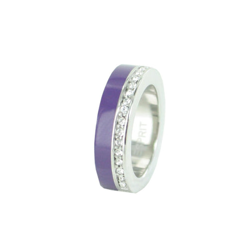 Esprit Damen Ring Edelstahl Marin 68 glam silber / lila  ESRG11565H