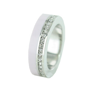 Esprit Damen Ring Edelstahl Marin 68 glam  silber / rosa ESRG11565I