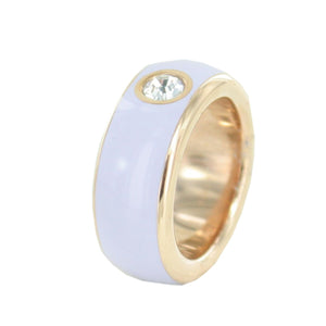 Esprit Damen Ring Edelstahl Rosé Fancy lila ESRG12194N1