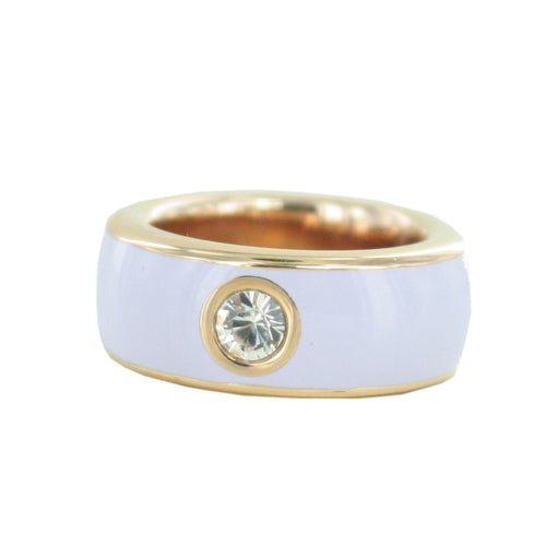 Esprit Damen Ring Edelstahl Rosé Fancy lila ESRG12194N1