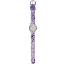 Laden Sie das Bild in den Galerie-Viewer, JACQUES FAREL Kinder-Armbanduhr Analog Quarz Mädchen Textilband HCC 435 Blumen
