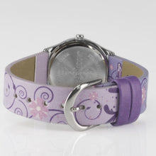 Laden Sie das Bild in den Galerie-Viewer, JACQUES FAREL Kinder-Armbanduhr Analog Quarz Mädchen Textilband HCC 435 Blumen