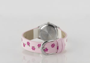 JACQUES FAREL Kinder-Armbanduhr Analog Quarz Mädchen Kunstleder HCC 561 Katze