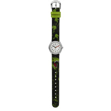Laden Sie das Bild in den Galerie-Viewer, JACQUES FAREL Kinder-Armbanduhr Analog Quarz Jungen Kunstleder HCC 921 Dino