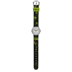 JACQUES FAREL Kinder-Armbanduhr Analog Quarz Jungen Kunstleder HCC 921 Dino