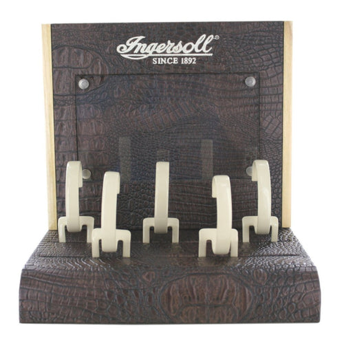 Ingersoll Uhrenaufsteller Display IN07 braun kroko für 5 Uhren