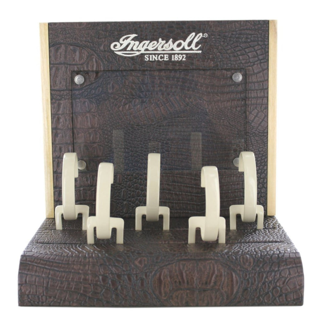 Ingersoll Uhrenaufsteller Display IN07 braun kroko für 5 Uhren