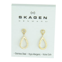 Laden Sie das Bild in den Galerie-Viewer, Skagen Damen Ohrringe Ohrstecker glitzern gold JESG002