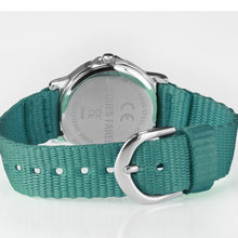 Laden Sie das Bild in den Galerie-Viewer, JACQUES FAREL Kinder-Armbanduhr Analog Quarz Mädchen Textilband KCF 067 grün