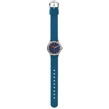 Laden Sie das Bild in den Galerie-Viewer, JACQUES FAREL Kinder-Armbanduhr Analog Quarz Jungen Textilband KCF 078 blau
