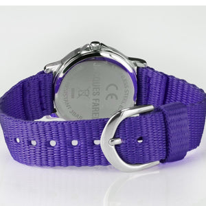JACQUES FAREL Kinder-Armbanduhr Analog Quarz Jungen Mädchen Textilband KCF 089