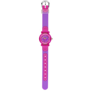 JACQUES FAREL Kinder-Armbanduhr Analog Quarz Mädchen Silikonband KFW 3222 pink