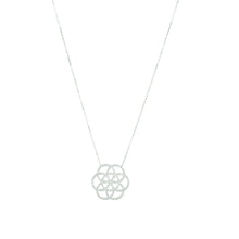 Laden Sie das Bild in den Galerie-Viewer, Kurshuni Halskette Seed Of Life Silber KR462-2