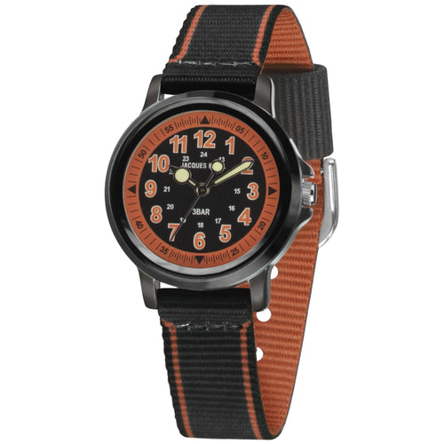 JACQUES FAREL Kinder-Armbanduhr Analog Quarz Jungen Textilband KSB 0564