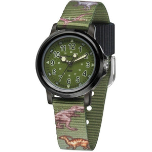 JACQUES FAREL Kinder-Armbanduhr Analog Quarz Dino Jungen Textilband KSB 989