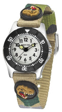 Laden Sie das Bild in den Galerie-Viewer, JACQUES FAREL Kinder-Armbanduhr Analog Quarz Jungen Textilband KWD 4111 T-Rex
