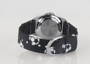 JACQUES FAREL Kinder-Armbanduhr Analog Quarz Jungen Textilband KWD 5000 Fußball