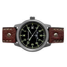 Laden Sie das Bild in den Galerie-Viewer, Aristo Herren Messerschmitt Uhr Fliegeruhr ME-3H6554 Leder