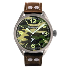Laden Sie das Bild in den Galerie-Viewer, Aristo Herren Messerschmitt Uhr Fliegeruhr ME-43Army Leder Vintage