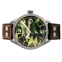 Laden Sie das Bild in den Galerie-Viewer, Aristo Herren Messerschmitt Uhr Fliegeruhr ME-43Army Leder Vintage