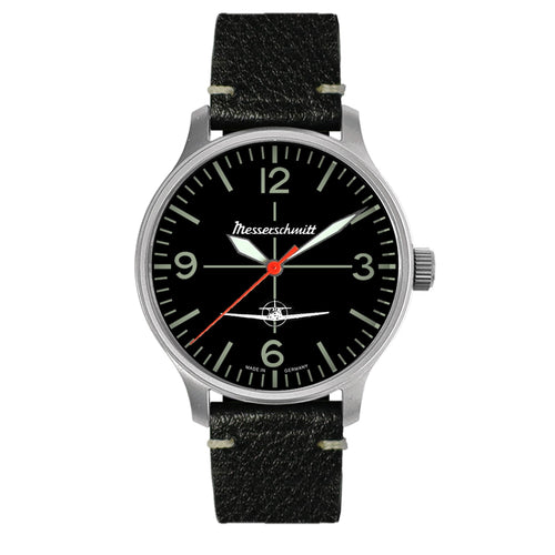 Aristo Herren Messerschmitt Uhr Fliegeruhr ME-6332-108 Leder