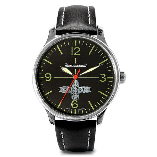 Aristo Herren Messerschmitt Uhr Boxer-Uhr ME-Boxer-RS Leder