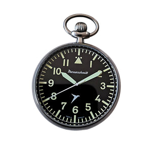 Aristo Messerschmitt ME-Tau-2 Taschenuhr im Fliegeruhren-Stil mit Kette