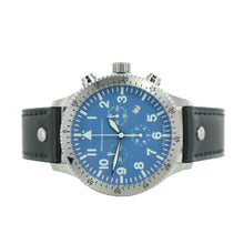 Laden Sie das Bild in den Galerie-Viewer, Aristo Herren Messerschmitt Uhr Chronograph Fliegeruhr ME-5030BLAU