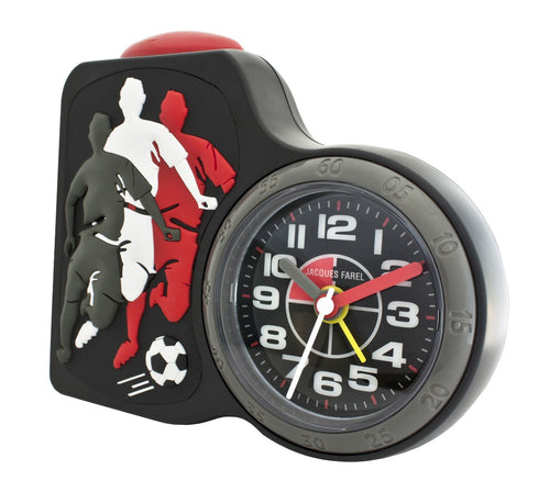 JACQUES FAREL Kinderwecker Wecker Analog Quarz Fußball Jungen ACB 716 FO schwarz
