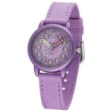 Laden Sie das Bild in den Galerie-Viewer, JACQUES FAREL Öko Kinder-Armbanduhr Analog Quarz Mädchen ORGT 1112 Lila
