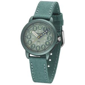 JACQUES FAREL Öko Kinder-Armbanduhr Analog Quarz ORGT 1114 Türkis