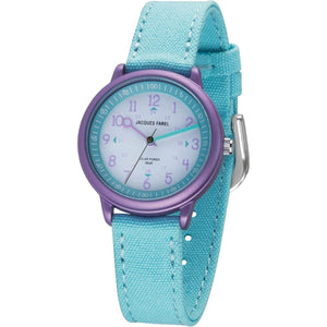 JACQUES FAREL Kinder-Armbanduhr Solaruhr Quarz Jungen ORSO 3075 Eisblau