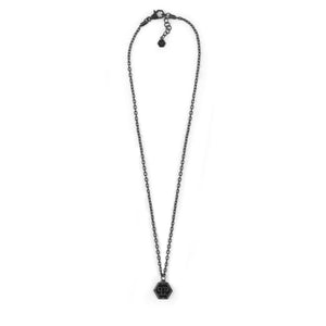 Philipp Plein Herren Kette Halskette Anhänger Edelstahl IP Gun HEXAGON PJ7AA07NU