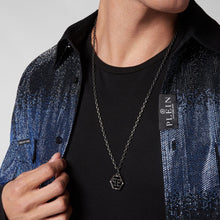 Laden Sie das Bild in den Galerie-Viewer, Philipp Plein Herren Kette Halskette Anhänger Edelstahl IP Gun HEXAGON PJ7AA07NU