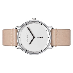 PAUL HEWITT Herren Uhr Analog Quarz Breakwater White Sunray PH-BW-S-W-56M Leder