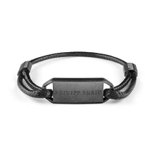 Laden Sie das Bild in den Galerie-Viewer, Philipp Plein Herren Armband Textil Edelstahl IP Gun PLEIN TAG PJ0AA05BU