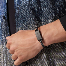 Laden Sie das Bild in den Galerie-Viewer, Philipp Plein Herren Armband Textil Edelstahl IP Gun PLEIN TAG PJ0AA05BU