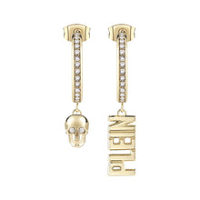 Laden Sie das Bild in den Galerie-Viewer, Philipp Plein Damen Ohrringe Creolen Edelstahl IP Gold LETTERING PJ1AA03EU