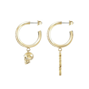 Philipp Plein Damen Ohrringe Creolen Edelstahl IP Gold LETTERING PJ1AA03EU