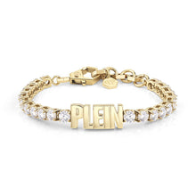 Laden Sie das Bild in den Galerie-Viewer, Philipp Plein Damen Armband Armkette Edelstahl IP Gold LETTERING PJ1AA13BU