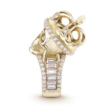 Laden Sie das Bild in den Galerie-Viewer, Philipp Plein Damen Ring Edelstahl IP Gold SKULL CROWN Totenkopf Krone PJ4AA01R