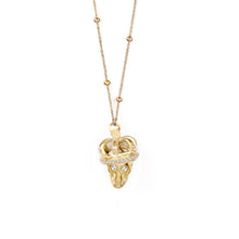 Laden Sie das Bild in den Galerie-Viewer, Philipp Plein Damen Kette Halskette Edelstahl IP Gold SKULL CROWN PJ4AA03NU