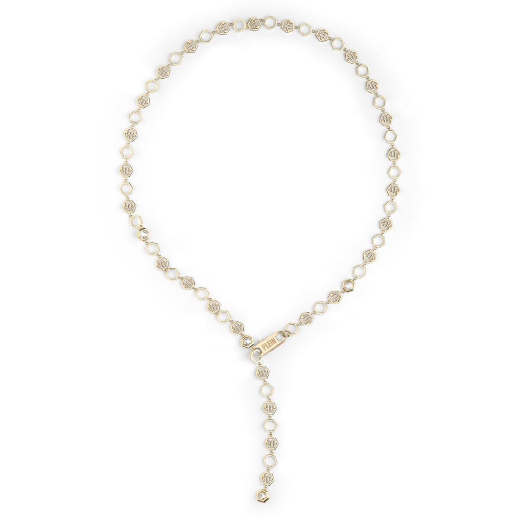Philipp Plein Damen Kette Halskette Edelstahl IP Gold HEXAGON LUX PJ5AA01NU