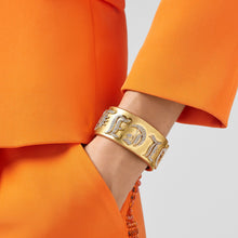 Laden Sie das Bild in den Galerie-Viewer, Philipp Plein Damen Armband Armreif Edelstahl IP Gold PP LADY GOTHIC PJ6EA02BU-1
