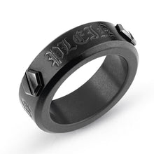 Laden Sie das Bild in den Galerie-Viewer, Philipp Plein Herren Ring Edelstahl IP Gun HEXAGON PJ7AA14R
