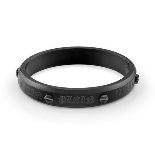 Philipp Plein Herren Armband Armreif Edelstahl IP Gun HEXAGON PJ7AA17BL