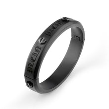 Laden Sie das Bild in den Galerie-Viewer, Philipp Plein Herren Armband Armreif Edelstahl IP Gun HEXAGON PJ7AA17BS