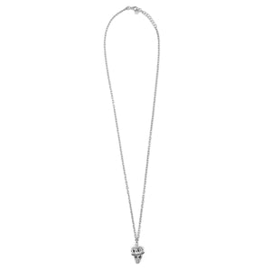 Philipp Plein Herren Kette Halskette Edelstahl silber 3D SKULL PJ8AA03NU