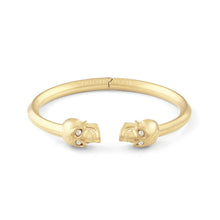Laden Sie das Bild in den Galerie-Viewer, Philipp Plein Herren Armband Armreif Edelstahl IP Gold 3D SKULL PJ8AA07BS